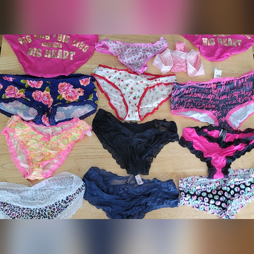 Huge Bundle NWT Victoria's Secret PINK Underwear Panties Never Worn!! Large